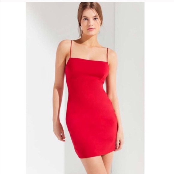urban outfitters red mini dress